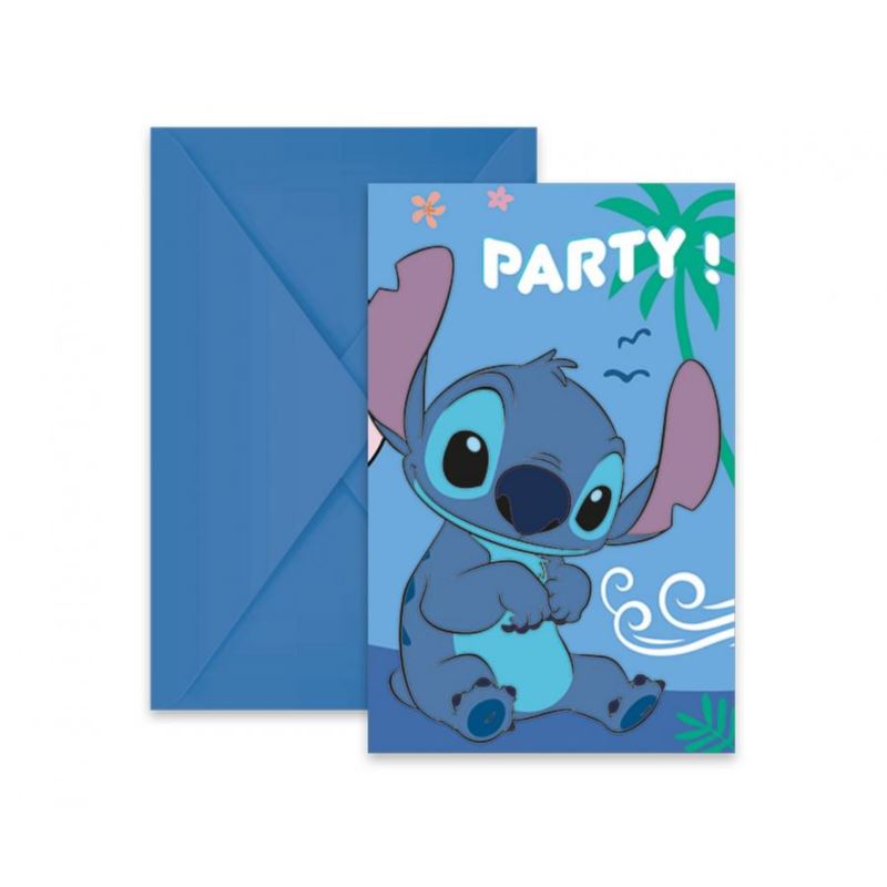 Zaproszenia z kopertami Stitch 6 szt. Zaproszenia z kopertami Stitch 6 szt.