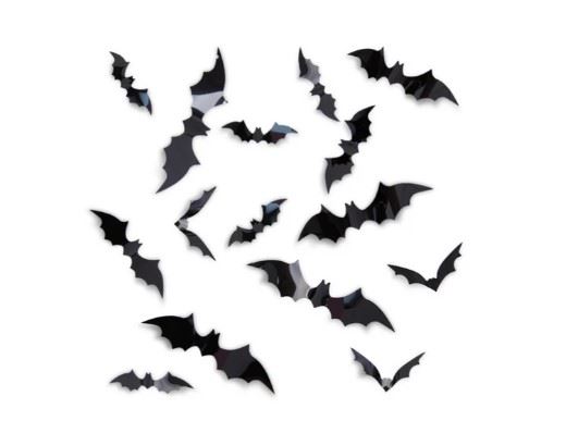 Halloween naklejki na ścianę 3D Nietoperze 60 szt.