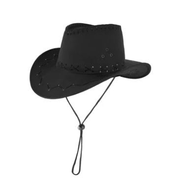 Kapelusz kowbojski zamszowy czarny