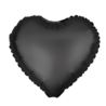 Balon foliowy Serce matowy czarny 18"