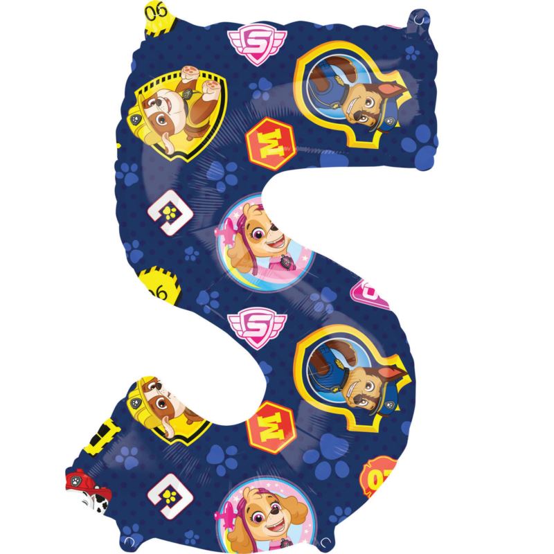 Mid Size Paw Patrol Number 5 balon foliowy Mid Size Paw Patrol Number 5 balon foliowy