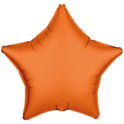 Balon foliowy gwiazdka pomarańczowy neon 43cm