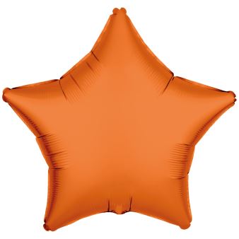 Balon foliowy gwiazdka pomarańczowy neon 43cm