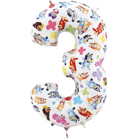 Balon foliowy Grabo 26'', Bluey cyfra 3