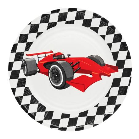 Talerzyki papierowe Racing, 23 cm, 8 szt.