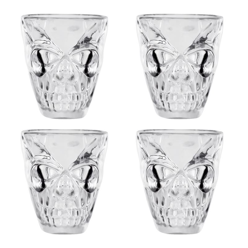 Kieliszki do shotów Czaszka, 50 ml, 4 szt.