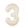 Balon foliowy cyfra 3 kremowy 86cm