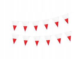 Flagi Polska girlanda 7x15 cm