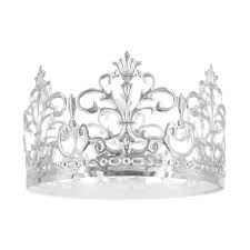 Dekoracja na tort Korona srebrna 10 cm
