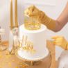 Dekoracja na tort Korona złota 10 cm