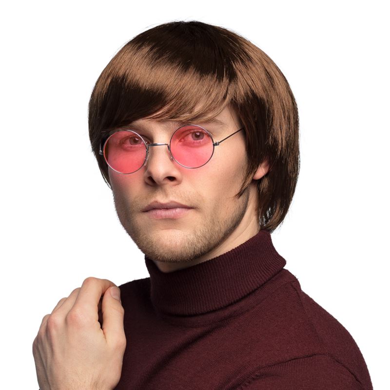 Peruka Męska Brązowa John Lennon
