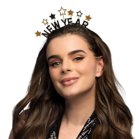 Tiara metalowa Happy New Year