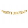 Baner Merry Christmas, złoty, 10,5x150cm