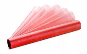 Organza Gładka, czerwony, 0,36 x 9m