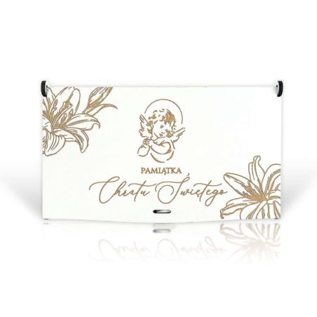 Pudełko mini drewno Chrzest naturalne