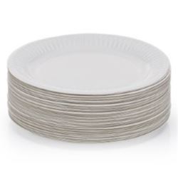 Talerze papierowe 18cm białe 100 sztuk