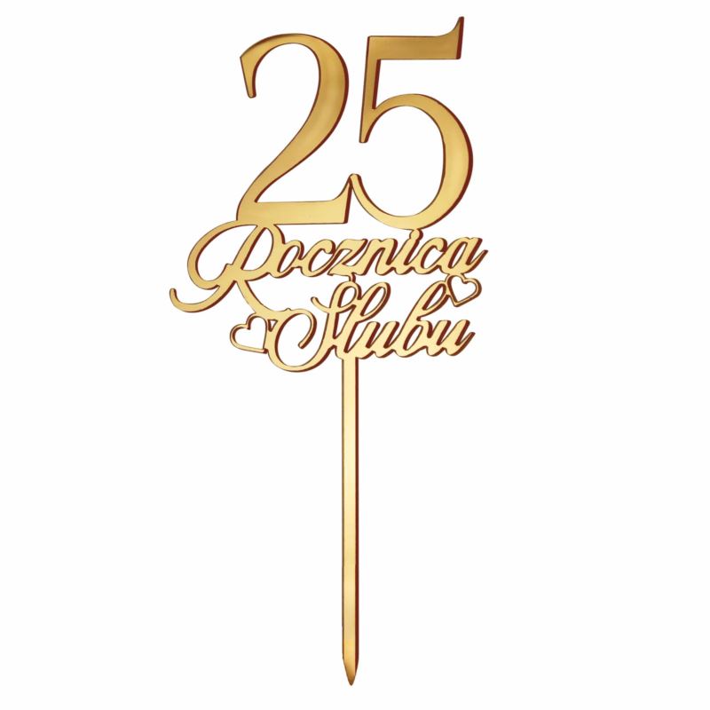 Topper na tort 25 Rocznica Ślubu - 13