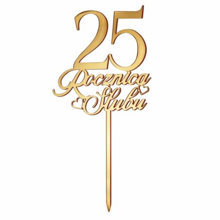Topper na tort 25 Rocznica Ślubu - 13