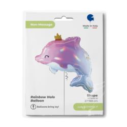 Balon foliowy Grabo 29'' Tęczowy delfin