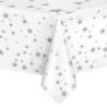 Obrus w srebrne gwiazdki 137x274cm