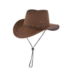 Kapelusz kowbojski zamszowy brązowy