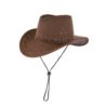 Kapelusz kowbojski zamszowy brązowy