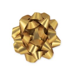 Kokarda prezentowa matowa złota 4 cale 1 szt.