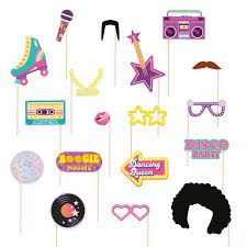 Rekwizyty do zdjęć retro disco 18 szt.