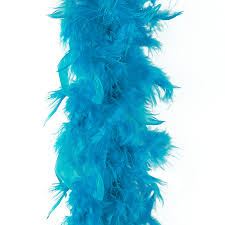 Boa z piór niebieskie 190cm