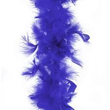 Boa z piór ciemnoniebieskie 190cm