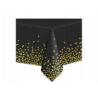 Obrus czarny w złote konfetti 137x274cm