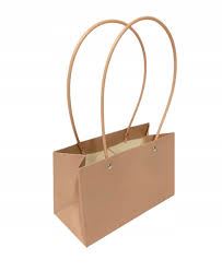 Torebka na kwiaty kraftowa 22/10,5/13,5 cm. natura