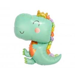 Balon foliowy Dino niebieski, 47x64cm