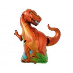 Balon foliowy Dinozaur T-rex, pomarańczowy, 66x59c