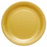 Talerzyki papierowe złoty chrom 23cm