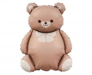 Balon foliowy Miś z kokardką, 65x47cm