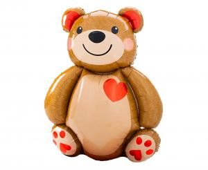 Balon foliowy Miś z serduszkiem, 48x65cm