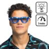 Okulary imprezowe LED Migające na niebiesko