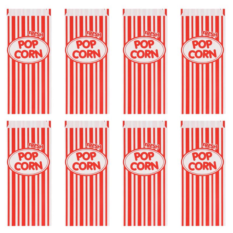 Zestaw 8 papierowych torebek na popcorn