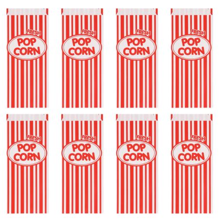 Zestaw 8 papierowych torebek na popcorn