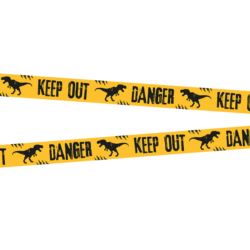 Taśma Danger Dinozaur, żółta 15 m