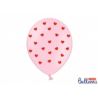 Balony 30 cm, Serca, Pastel Baby Pink