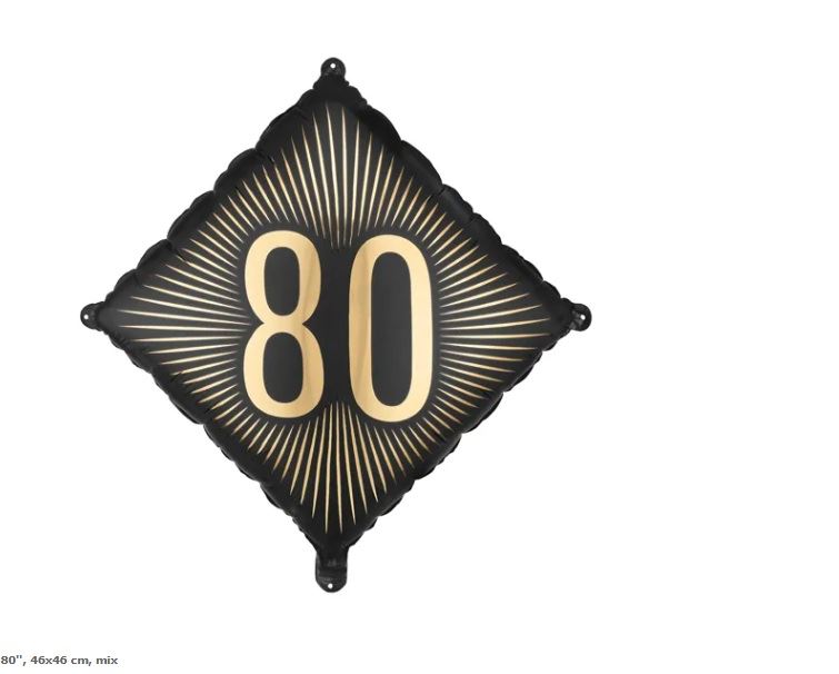 Balon foliowy ''80'', 46x46 cm