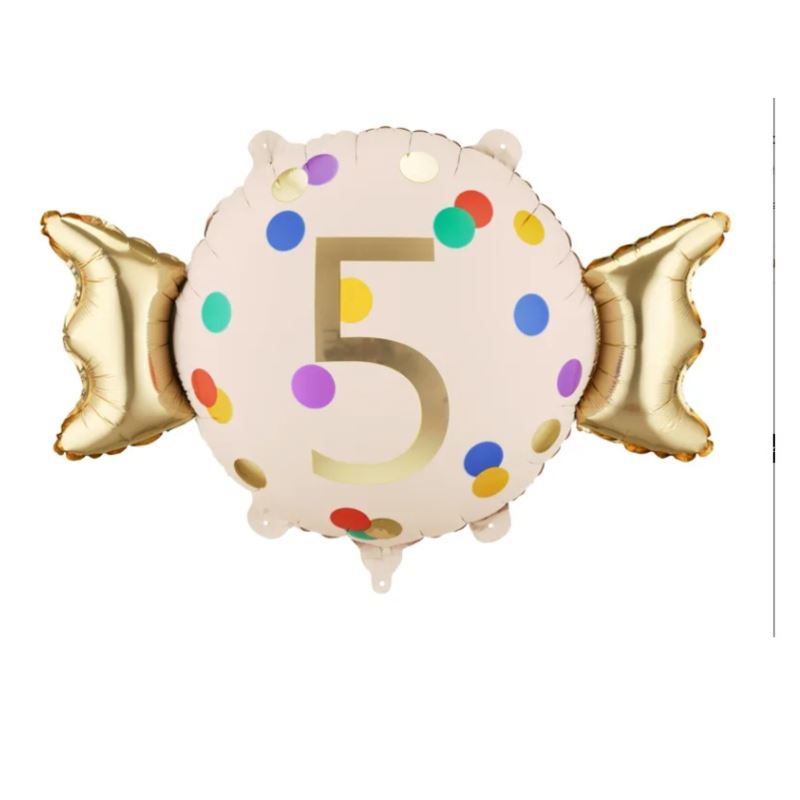 Balon foliowy Cukierek ''5'', 61x37 cm