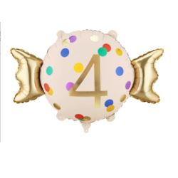 Balon foliowy Cukierek ''4'', 61x37 cm