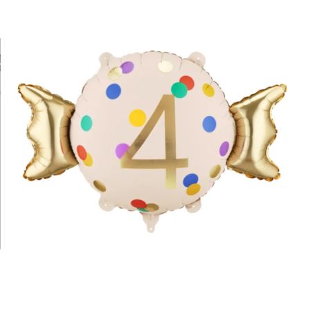 Balon foliowy Cukierek ''4'', 61x37 cm
