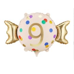 Balon foliowy Cukierek ''9'', 61x37 cm