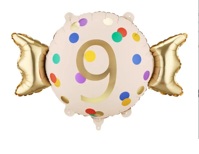 Balon foliowy Cukierek ''9'', 61x37 cm