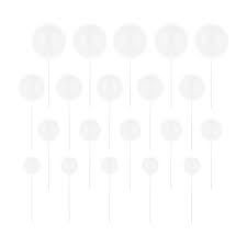 Toppery na tort kulki białe matowe 20sztuk zestaw