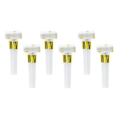 Papierowe gwizdki Gwiazdy, biały